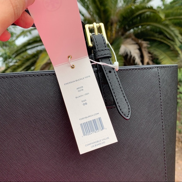 Tory Burch Large Emerson Buckle Leather Tote - Picture 3 of 8